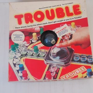 Rare Vintage Trouble Pop-O-Matic game 1977 complete in box Made in Australia - Picture 1 of 8