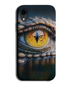 Crocodile In The Water Eye Phone Case Cover Eye Ball Reptilian Orange Yello CZ68