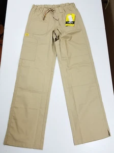 WonderWink Straight Leg Utility Scrub Pants Womens sz XXS - Khaki 5046 - Picture 1 of 5