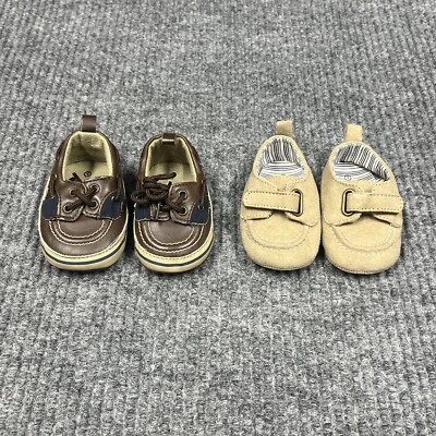 Koala Baby младенца мальчика обуви комплект размер 1 коричневый желтовато-коричневый мокасины лодки туфли нарядный - Изображение 1 из 4