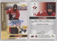 2022 Upper Deck Team Canada Juniors Women's WC /199 Emily Clark #56 Patch Auto