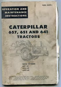 Caterpillar 657, 651 und 641 Traktoren, Betriebs- und Wartungsformular 34392-1 - Bild 1 von 3
