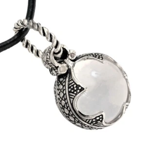 Wikinger Bergkristall Anhänger - 18 mm Kettenanhänger Amulett Viking Pendant - Picture 1 of 3