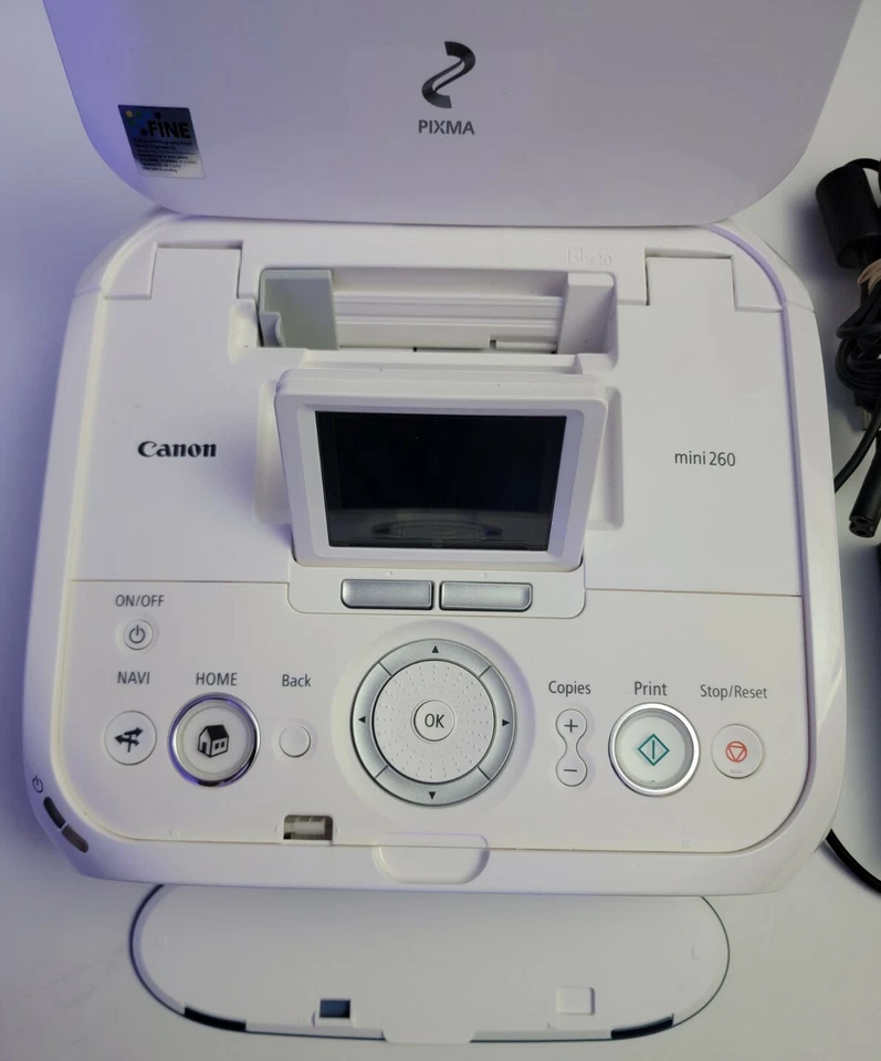 Canon Pixma Mini 260 Photo Printer With AC Adapter.  - Image 1 of 4