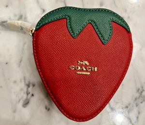 Coach Leather Red Strawberry Coin Purse CAN28 NWT READ DESCRIPTION - Picture 1 of 10