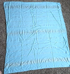Mantel de algodón azul aguamarina con hilos dorados 48x42 - Imagen 1 de 4