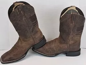 Ariat Circuit Patriot Western Men`s Boot Sz 11.5 EE Wide Weathered Tan 10029699 - Picture 1 of 19