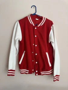 Settlemier Varsity Stadium Jacket Red & White - Picture 1 of 3