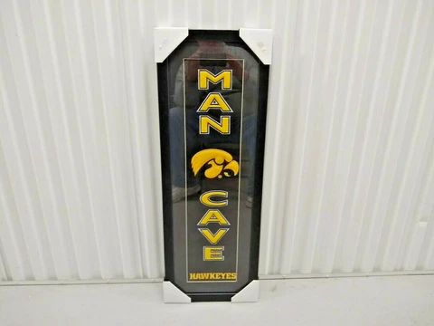 Framed Iowa Hawkeyes Licensed NBA Wool Man Cave Banner Cover
