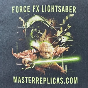 Rare Force FX Lightsaber Master Replicas T-shirt Promotional Sz L Yoda Star Wars - Picture 1 of 8