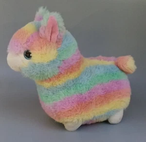Aurora Llama Plush.  Colorful. 7.5"x10" - Picture 1 of 7