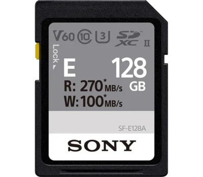 New Sony E Series SF-E128A 128GB UHS-II Class 10 U3 4K V60 SDXC SD Memory Card - Image 1 of 2