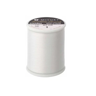 Miyuki Beading Nylon Thread White, 545 Yd Spool, 330dtex / 0.2mm Diameter - Image 1 of 3