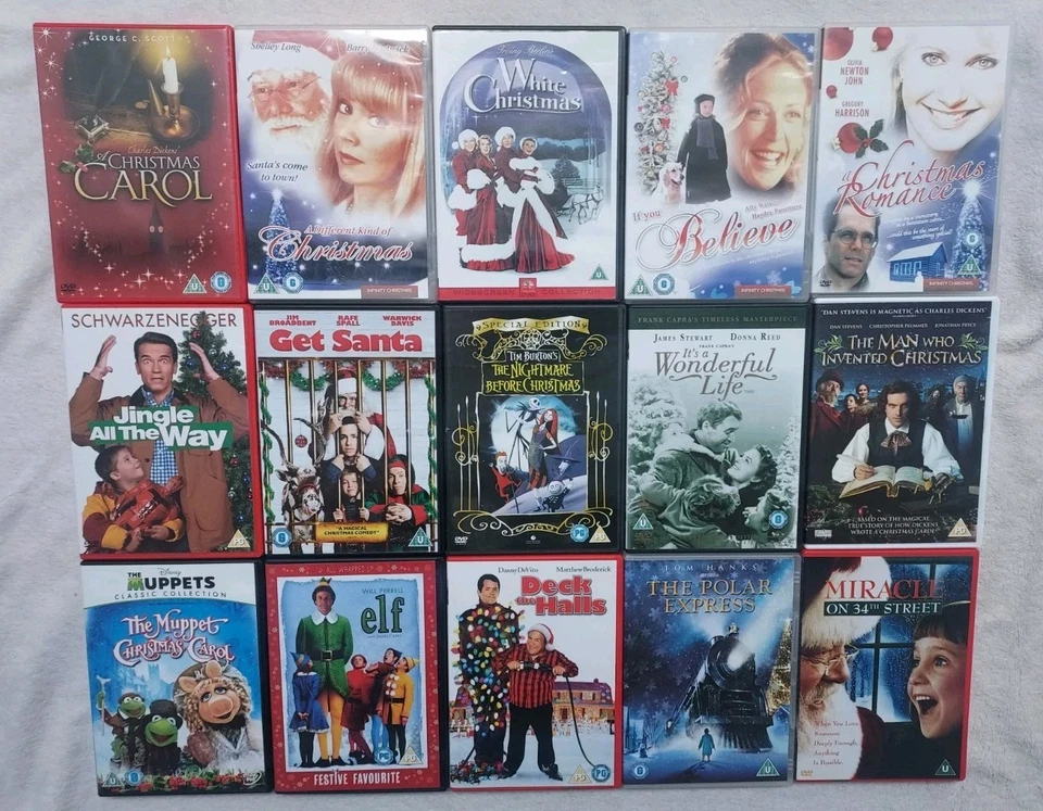 15 UK R2 CHRISTMAS XMAS DVD BUNDLE ELF JINGLE ALL WAY GET SANTA MUPPETS CAROL  - Image 1 of 1