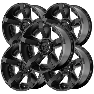(Set-5) XD Series XD811 Rockstar 2 17x9 5x5"/5x135 -12mm Matte Black Wheels Rims Foto 1 de 4