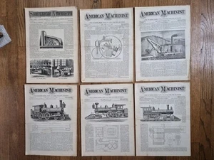 1879 To 1882 American Machinist Scientific American Lot Trains Orig Full Issues - Picture 1 of 12