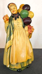 Ballon Dame Kreide Figur handbemalt Vintage - Bild 1 von 5