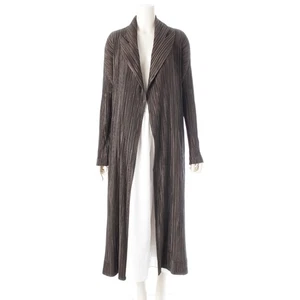 PLEATS PLEASE ISSEY long cardigan PP83-JA206 Khaki green 5 - Picture 1 of 10