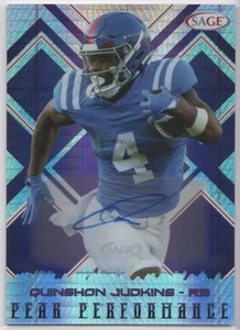 Quinshon Judkins 2025 SAGE LOW SERIES PEAK PERFORMANCE RC Auto Browns SP - Picture 1 of 2