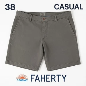 Faherty 9" All Day Shorts Men’s 38 Mountain Coal Grey Stretch Chino - Picture 1 of 12