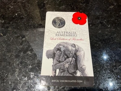 2010, 20 Cents Australia Remembers Lost Soldiers of Fromelles, Uncirculated Coin - Image 1 of 3