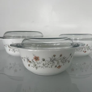 Pyrex By Corning 6 Piece Covered Casserole Set Spring Garden VTG 1986 480-168-N - Picture 1 of 7