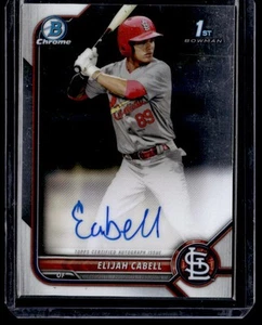 Elijah Cabell 2022 Bowman Chrome 1st Auto #CPA-EC St. Louis Cardinals - Picture 1 of 2