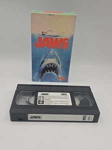 Jaws 1975 VHS Roy Scheider Robert Shaw Richard Dreyfus MCA Video Horror Rare - Picture 1 of 11