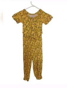 Nanette Lapore Girl Yellow Floral Romper Jumpsuit sz 5 Toddler - Picture 1 of 5