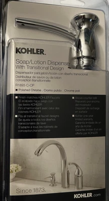 Kohler Soap/Lotion Dispenser Polished Chrome Transitional R1893-C-CP Sealed - Image 1 of 2