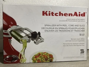 Accesorio mezclador espiralizador de ayuda de cocina pelar, núcleo y rebanada 5 cuchillas KSM1APC nuevo - Imagen 1 de 9