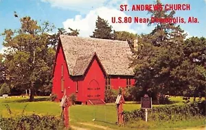 Demopolis Prairieville Alabama ~ St Andrews Episcopal Church ~ Postkarte 1960er - Bild 1 von 2