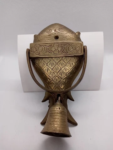 Brass Fish With Tiny Bell Door Bell Or Knocker Made In India Cover