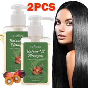 2Pcs Natural Batana Oil & Rosemary Hair Growth Shampoo Thick Anti-Hair Loss - Picture 1 of 20