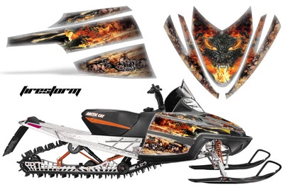 Snowmobile Graphics Decal Sticker For Arctic Cat M Series 07-11 FIRESTORM S - Image 1 of 2