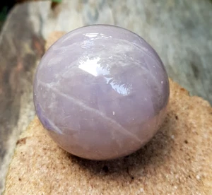 BLUE ROSE QUARTZ SPHERE DUSKY ROSE QUARTZ NEWFOUND CRYSTAL 45 MM 128 G - Picture 1 of 8