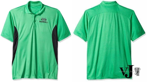 NCAA Marshall Thundering Herd Mens Pieced Panel Polo Shirt, Size Large Cover