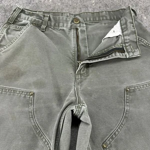 Carhartt Pants Mens 32x30 Green Carpenter Dungaree Double Knee Canvas B136 MOS - Bild 1 von 15