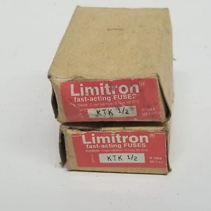 Bussman Limitron KTK 1/2 Fast Acting Fuse Lot of 19, IR100kA, 600V, New - Picture 1 of 8