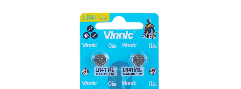 2x Vinnic AG3 LR41 Batterien Knopf Zellen Knopfzellen G3/LR736/L736/392