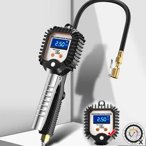 LCD Digital Reifenfüllpistole Luftdruckprüfer Druckluft Reifenfüller Manometer - Bild 1 von 21