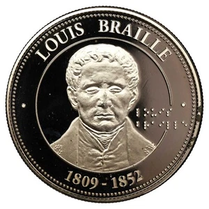 France médaille - Louis Braille - 1809-1852 - Collection Panthéon - cupronickel - Picture 1 of 4