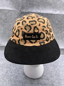Phoenix Cap Co Hat Snap Back Youth Medium Beige Leopard Print Cotton Poly 5Panel - Picture 1 of 12