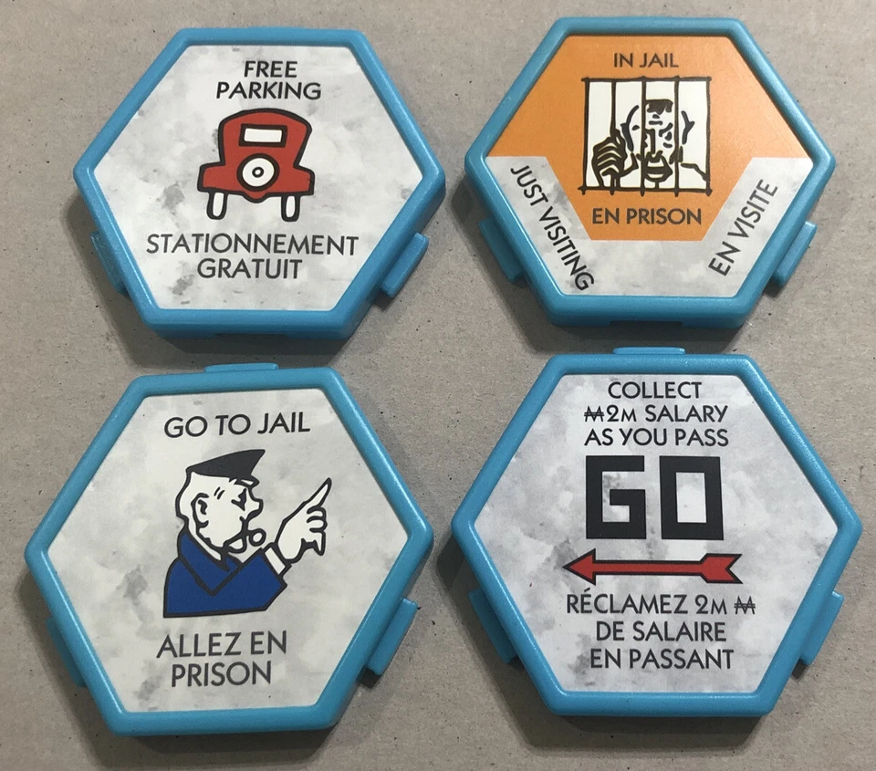 U-Build Monopoly (2009) игровая запасная часть - набор синей плитки - Изображение 1 из 1