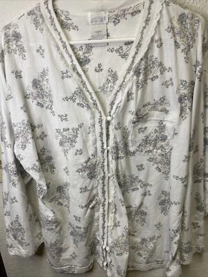 Conjunto de 2 pijamas para mujer La Senza grandes caprichosos ángeles gris rosa sobre blanco Foto 1 de 4