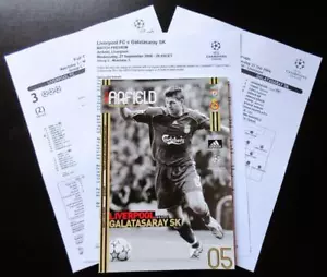 Liverpool FC V Galatasaray SK UEFA Champions League Match Programme 27-09-2006 - Picture 1 of 3
