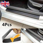 4pcs Car Carbon Fiber Door Sill Scuff Welcome Pedal Protect Sticker Accessories