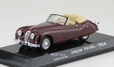 Jaguar XK 140 1954 dunkelrot Vitrine 1:43 Altaya Modellauto  - Bild 1 von 3