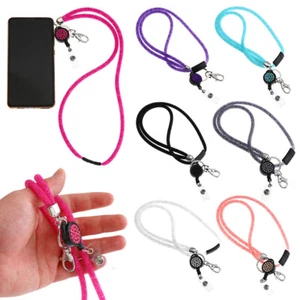 Supplies Bling Crystal Lanyard Hanging Rope Neck Strap Clip ID Card Holder - Photo 1 sur 19