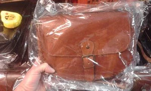 Bolso de Mujer en Cuero Piel Con Bandolera Artesanal Bag 30x22 - Picture 1 of 1